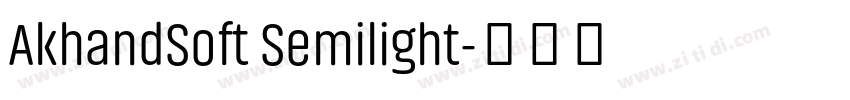 AkhandSoft Semilight字体转换